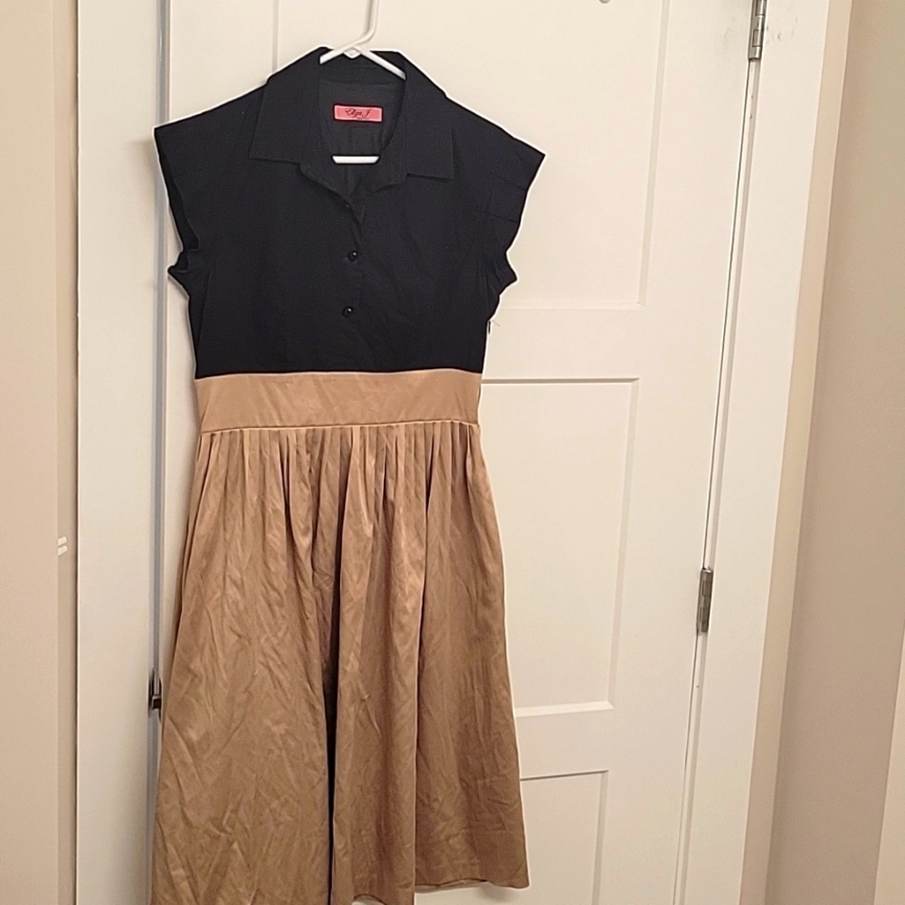 Eliza J black and gold formal dress